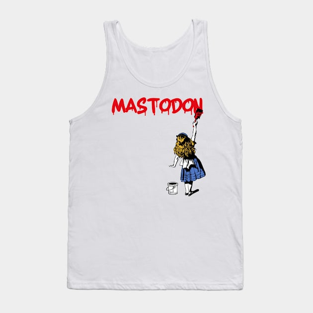 mastodon and red girl Tank Top by j and r